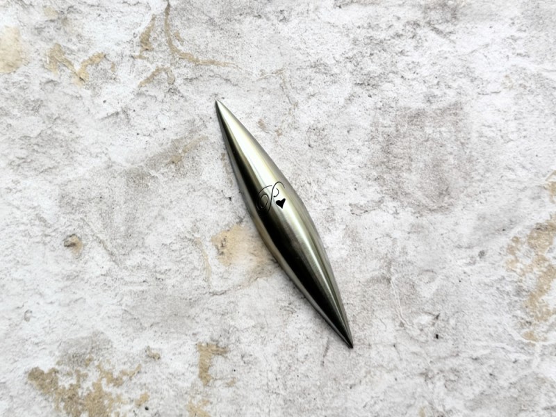 Monogram Rocket Mezuzah by Laura Cowan Personalized with Initial and Heart