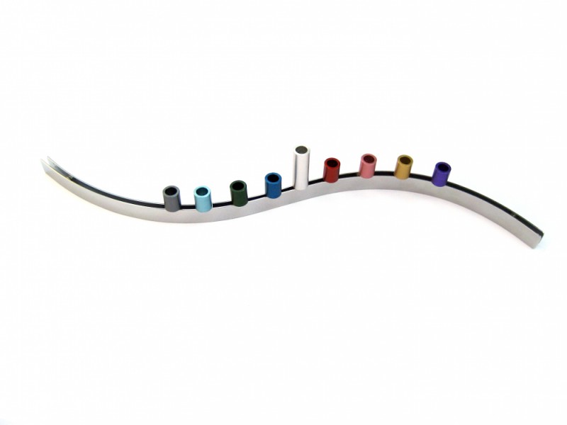 Hannukah Modern Slide Magnet Menorah by Laura Cowan