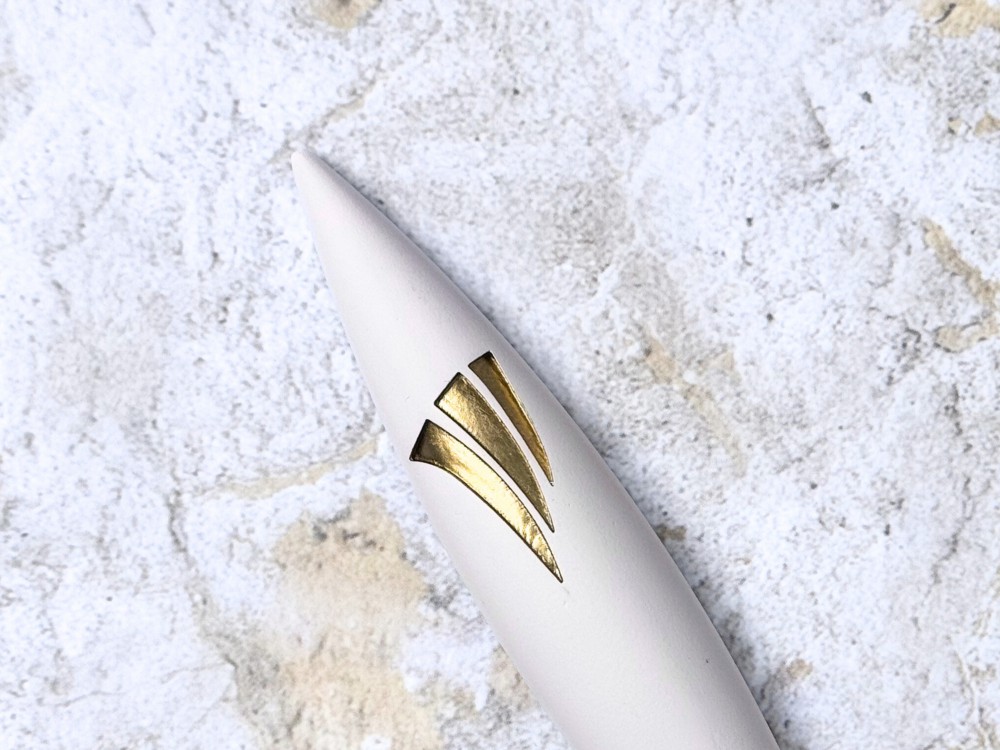 Apollo mezuzah white gold shin